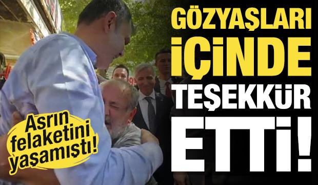 Ahmet amcadan Bakan Kurum'a göz yaşları içinde teşekkür