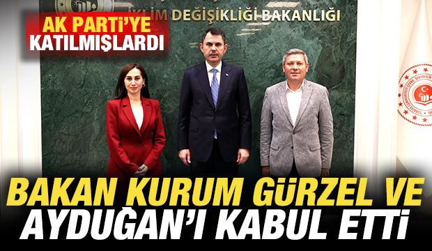AK Parti'ye katılmışlardı! Bakan Kurum, Gürzel ve Ayduğan'ı kabul etti