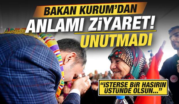 Bakan Kurum'dan anlamlı ziyaret! "İsterse hasırın üstünde olsun, Allah sizden razı olsun"