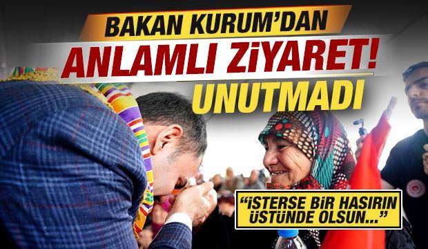 Bakan Kurum'dan anlamlı ziyaret! "İsterse hasırın üstünde olsun, Allah sizden razı olsun"