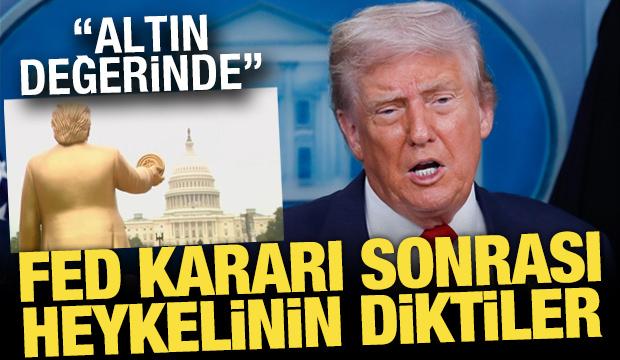 Beyaz Saray’ın karşısına Trump’ın Bitcoin tuttuğu heykeli dikildi