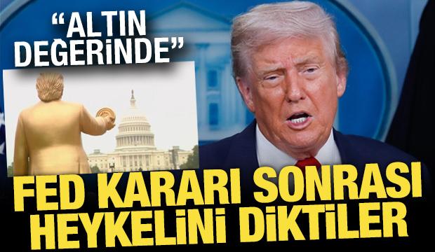 Beyaz Saray’ın karşısına Trump’ın Bitcoin tuttuğu heykeli dikildi