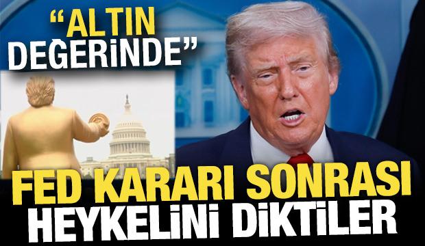 Beyaz Saray’ın karşısına Trump’ın Bitcoin tuttuğu heykeli dikildi