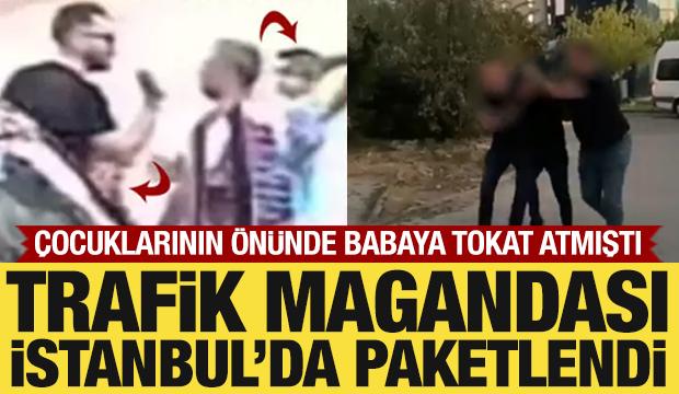 Çocuklarının önünde babaya tokat atmıştı: İstanbul'da yakalandı