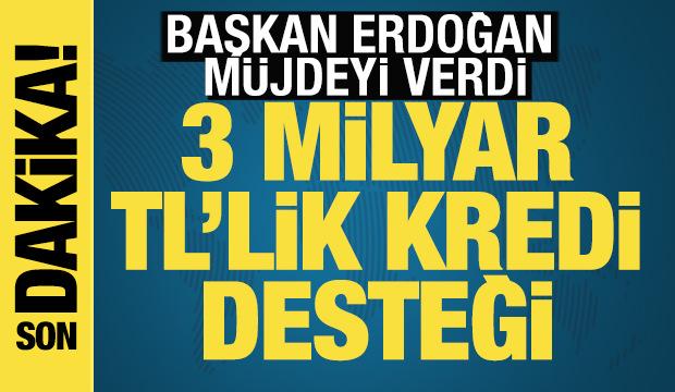 Erdoğan duyurdu: Kooperatiflere toplam 3 milyar liralık kredi imkanı