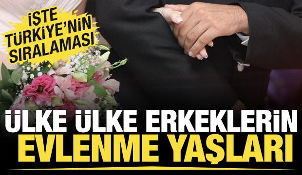 Erkeklerin evlenme yaşı belli oldu! İşte ülke ülke Türkiye'nin sıralaması