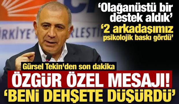 Gürsel Tekin'den son dakika Özgür Özel mesajı!