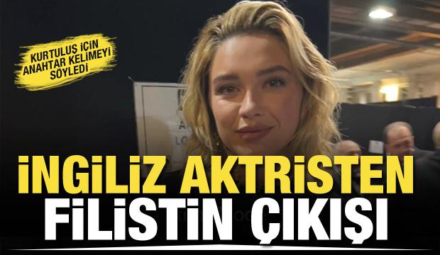 İngiliz aktris Florence Pugh'un Filistin çıkışı geceye damga vurdu