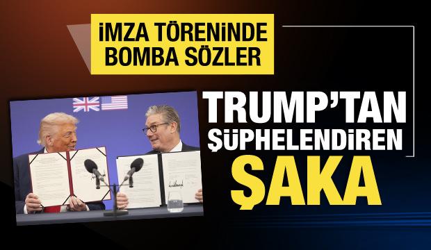 İngiltere ile yapılan anlaşmanın imza töreninde Trump'tan bomba sözler