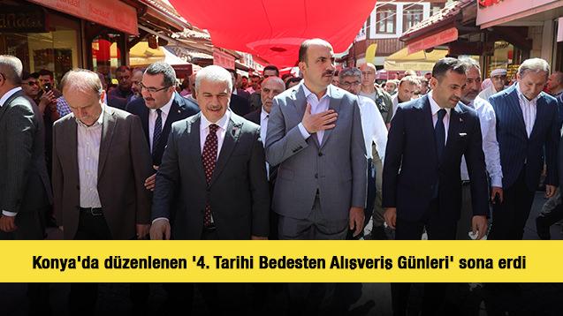 Konya'da düzenlenen '4. Tarihi Bedesten Alışveriş Günleri' sona erdi 
