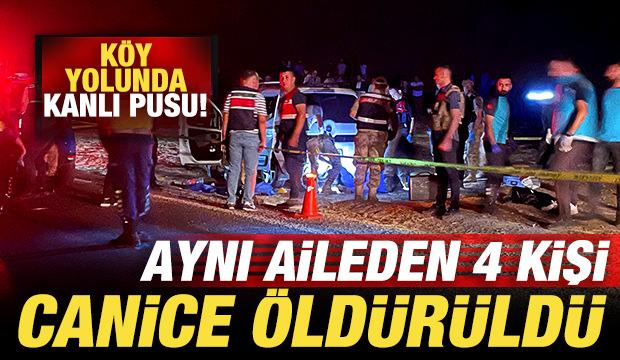 Köy yolunda katliam! Otomobile kanlı pusu: Aynı aileden 4 kişi canice öldürüldü