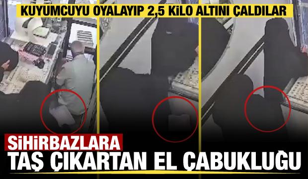 Kuyumcunun dikkatini dağıtıp, 2,5 kilogram altın çaldılar