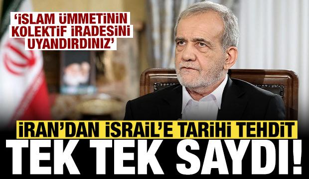 Pezeşkiyan'dan İsrail'e tarihi mesaj: Doha, Beyrut, Tahran, Şam ve Sana enkazlarından...