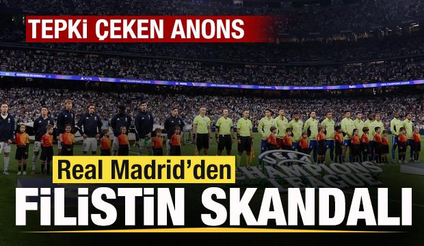 Real Madrid'de Filistin skandalı! Tepki çeken anons