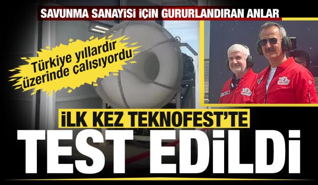 Türkiye'nin ilk milli turbofan uçak motoru TEI-TF6000 ilk kez Teknofest'te test edildi