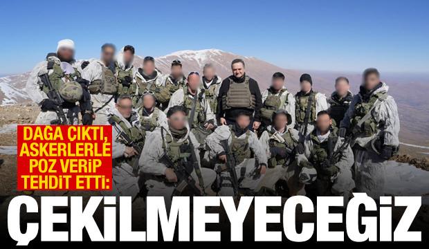 Dağa çıktı, askerlerle poz verip tehdit etti: Çekilmeyeceğiz
