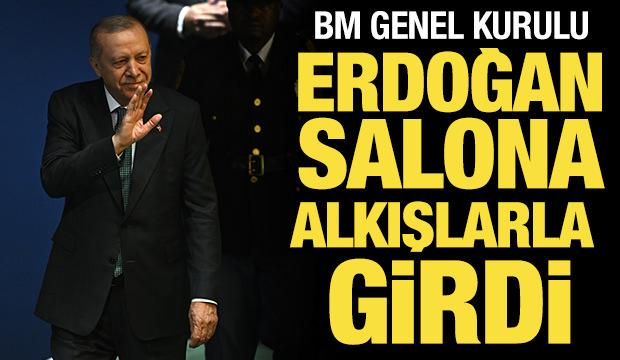 Başkan Erdoğan, BM Genel Kurulu'na alkışlarla girdi
