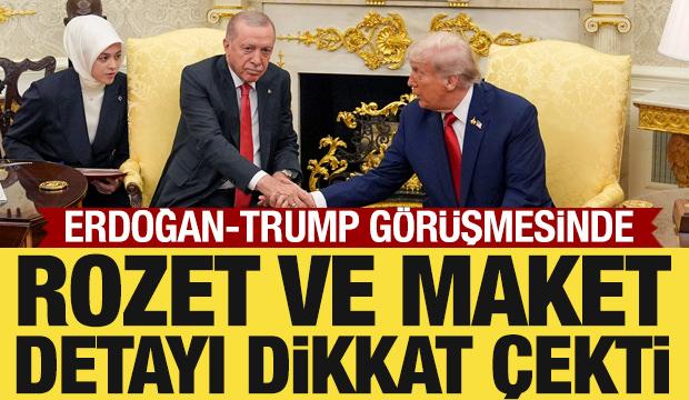 Erdoğan ile görüşen Trump'ın yakasına taktığı rozet dikkat çekti!