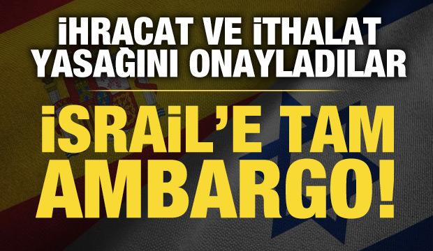 İspanya hükümeti, İsrail'e tam silah ambargosu getiren kararnameyi onayladı