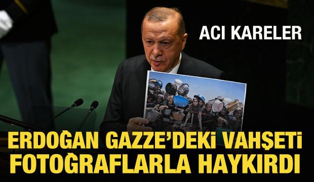 İşte Erdoğan'ın BM'de gösterdiği fotoğraflar