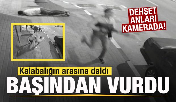Kalabalığın arasına daldı, husumetlisini başından böyle vurdu