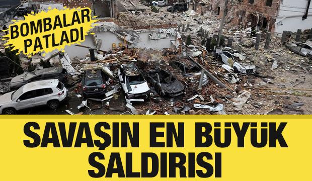 Kiev'de savaşın en büyük saldırısı! Bombalar yağdı