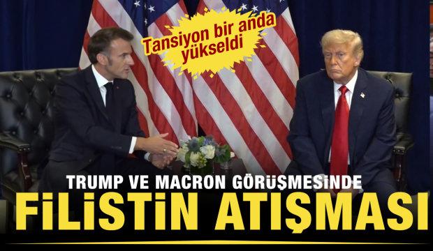 Trump ve Macron kameraların önünde tartıştı! 