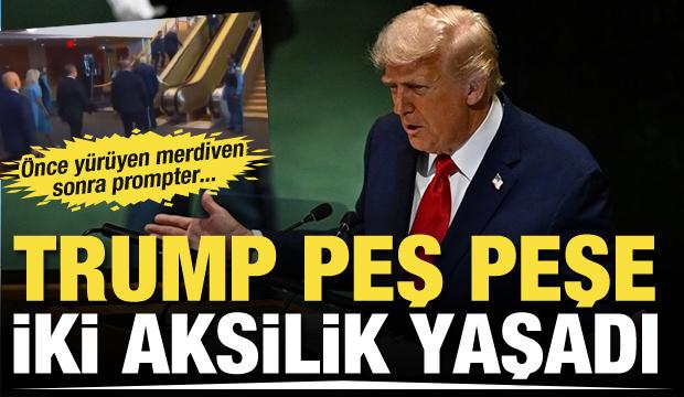 Trump'a sabotaj mı? Önce yürüyen merdiveni durdu, sonra prompterı bozuldu