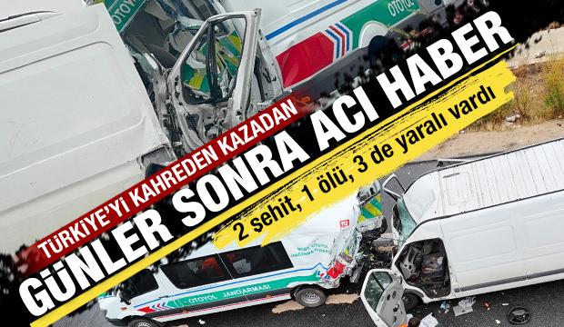 Aksaray’da, 2 askerin şehit olduğu kazada bir sivilin daha ölüm haberi geldi