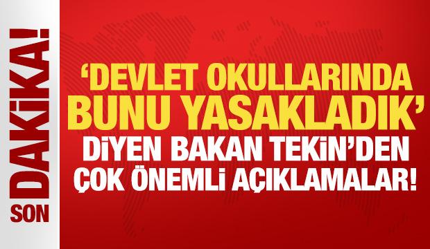 Bakan Tekin'den Başkent Kulisi'nde önemli açıklamalar