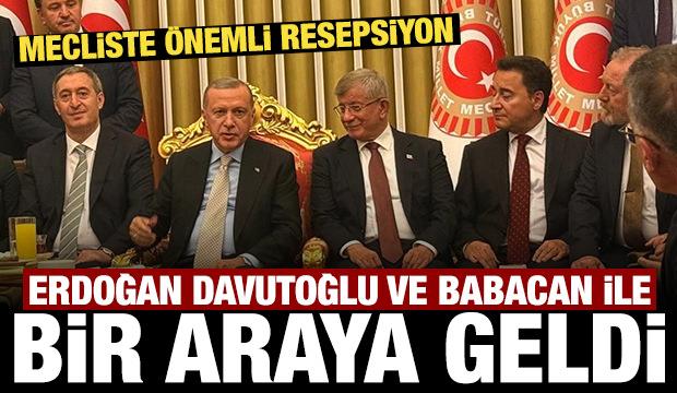 Cumhurbaşkanı Erdoğan, Ahmet Davutoğlu ve Ali Babacan ile bir araya geldi