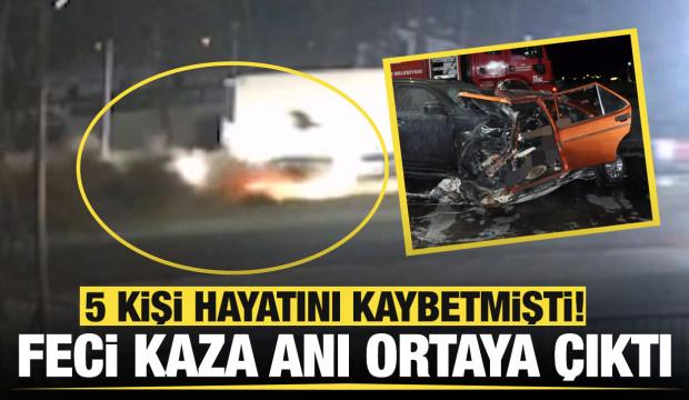 Katliam gibi kazada 5 kişi hayatını kaybetmişti! Feci kazanın görüntüleri ortaya çıktı