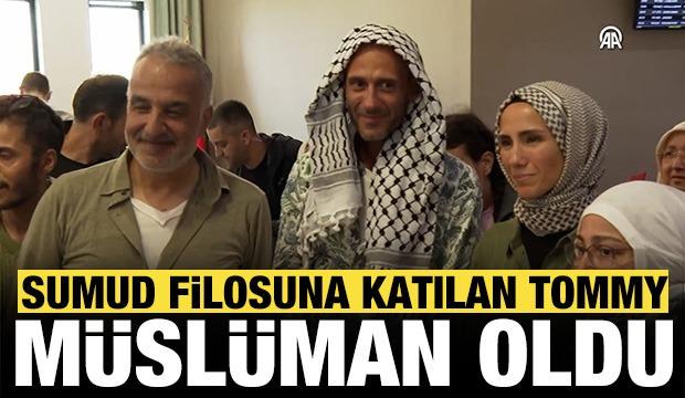Küresel Sumud Filosunda katılan Tommy, Müslüman oldu