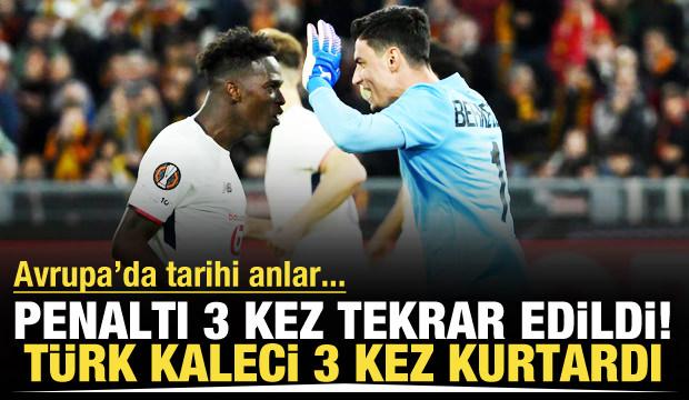 Penaltı tam 3 kez tekrar edildi! Türk kaleci 3'nü de kurtardı