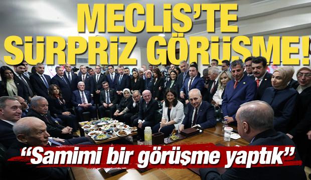 Son dakika: Erdoğan'dan Meclis'te sürpriz görüşme! 