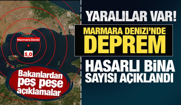 Son Dakika: Marmara Denizi'nde 5 büyüklüğünde deprem! İstanbul Valiliği'nden ilk açıklama
