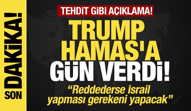 Son dakika... Trump: "Hamas'ın teklifi kabul etmesini bekliyoruz"