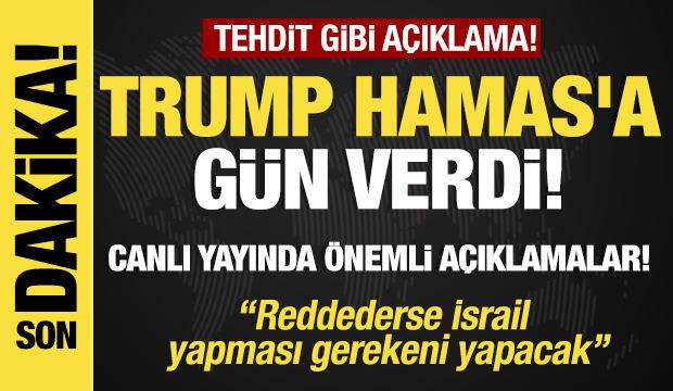 Son dakika... Trump'tan son dakika açıklama "Hamas'ın teklifi kabul etmesini bekliyoruz"