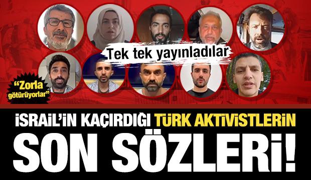 Sumud Filosu’nda kaçırılan Türk aktivistlerden son video kaydı! ‘Bizi zorla götürüyorlar’