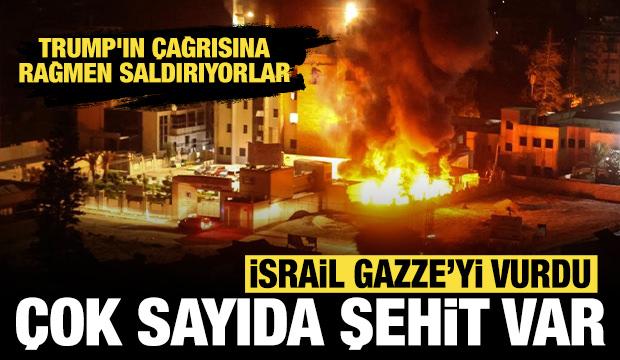 Trump'ın çağrısına rağmen saldırıyorlar! İsrail Gazze'yi vurdu: Çok sayıda şehit var