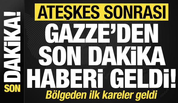 Ateşkes sonrası ilk yardım tırları Gazze Şeridi'ne girdi! İşte bölgeden ilk kareler...
