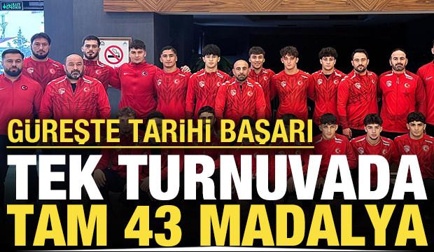 Güreşte tarihi başarı: Tek turnuvada tam 43 madalya