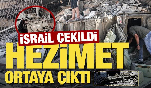 İsrail'in havaya uçurulan tankları ateşkesle gün yüzüne çıktı! Hepsi hurdaya dönmüş