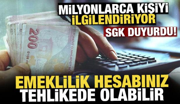 SGK emekli ve çalışanları uyardı: Hizmet dökümünüzü kontrol edin!
