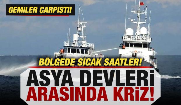 Son dakika: Asya devi iki ülke arasında sıcak saatler! Gemiler karşı karşıya geldi