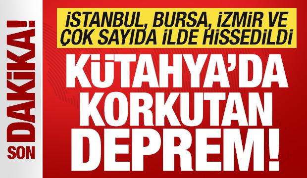 Son dakika: Kütahya'da deprem! İstanbul, Bursa, İzmir ve çok sayıda ilde hissedildi!