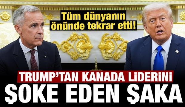Trump'tan Kanada Başbakanı Carney'i şoke eden şaka: Tüm dünyanın önünde tekrar etti!