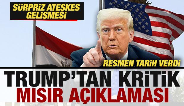 Trump'tan son dakika Mısır açıklaması! Sürpriz ateşkes gelişmesi! Tarih verdi