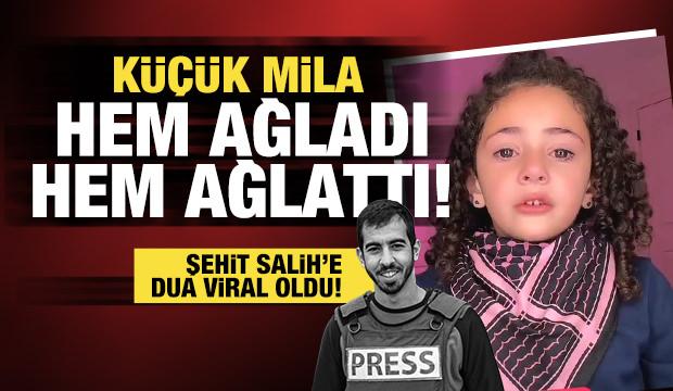 150 binden fazla takipçisi bulunan küçük Mila Gazze için hem ağladı hem ağlattı
