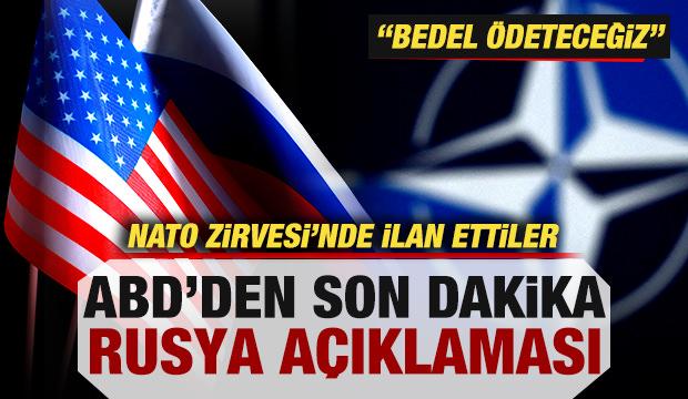 ABD'den son dakika Rusya açıklaması! 'Bedel ödeteceğiz' deyip resmen ilan ettiler